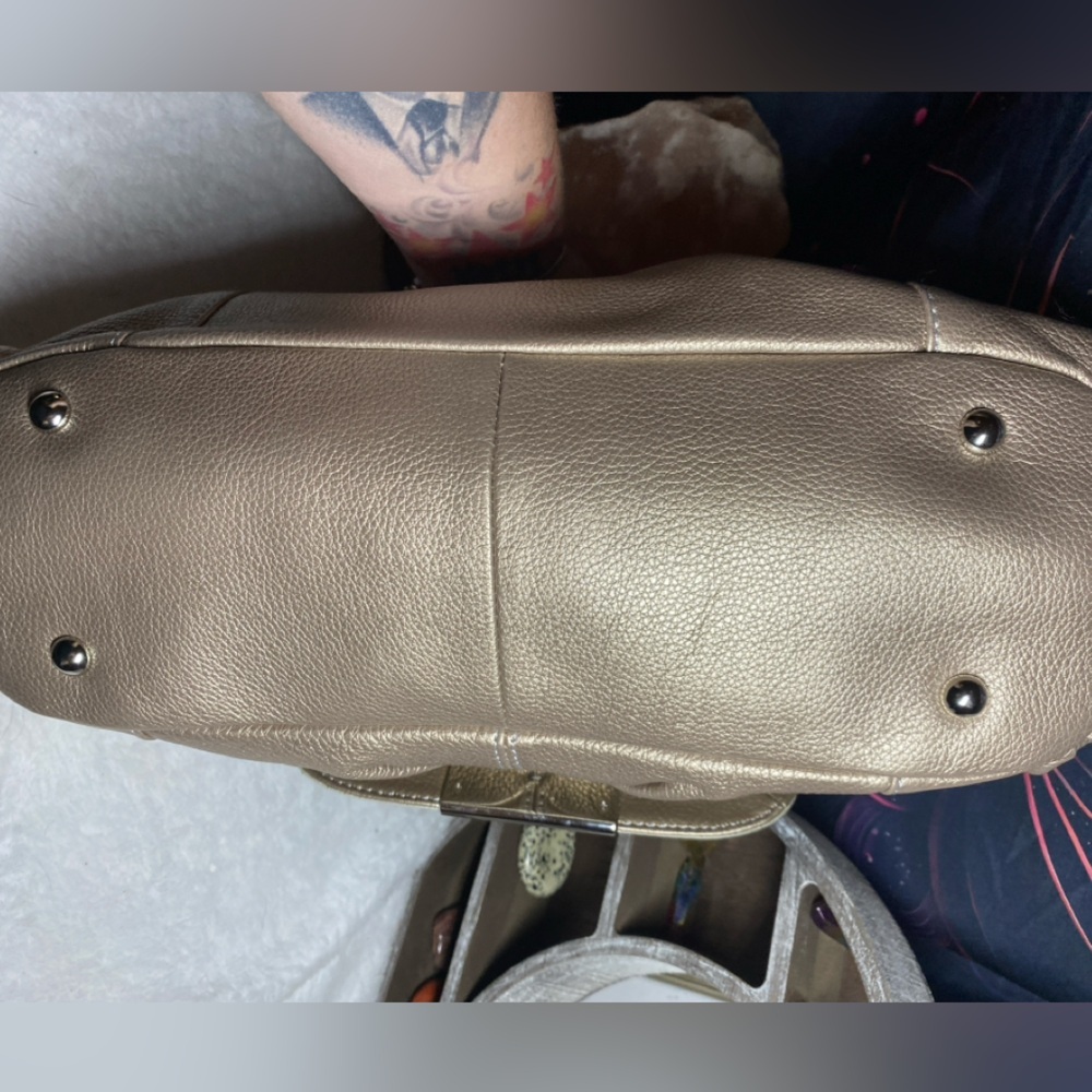 EUC Champagne Tignanello Shoulder Bag - Picture 4 of 8